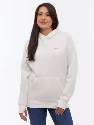 Run Core Harmy Back Graphic Hoodie - White