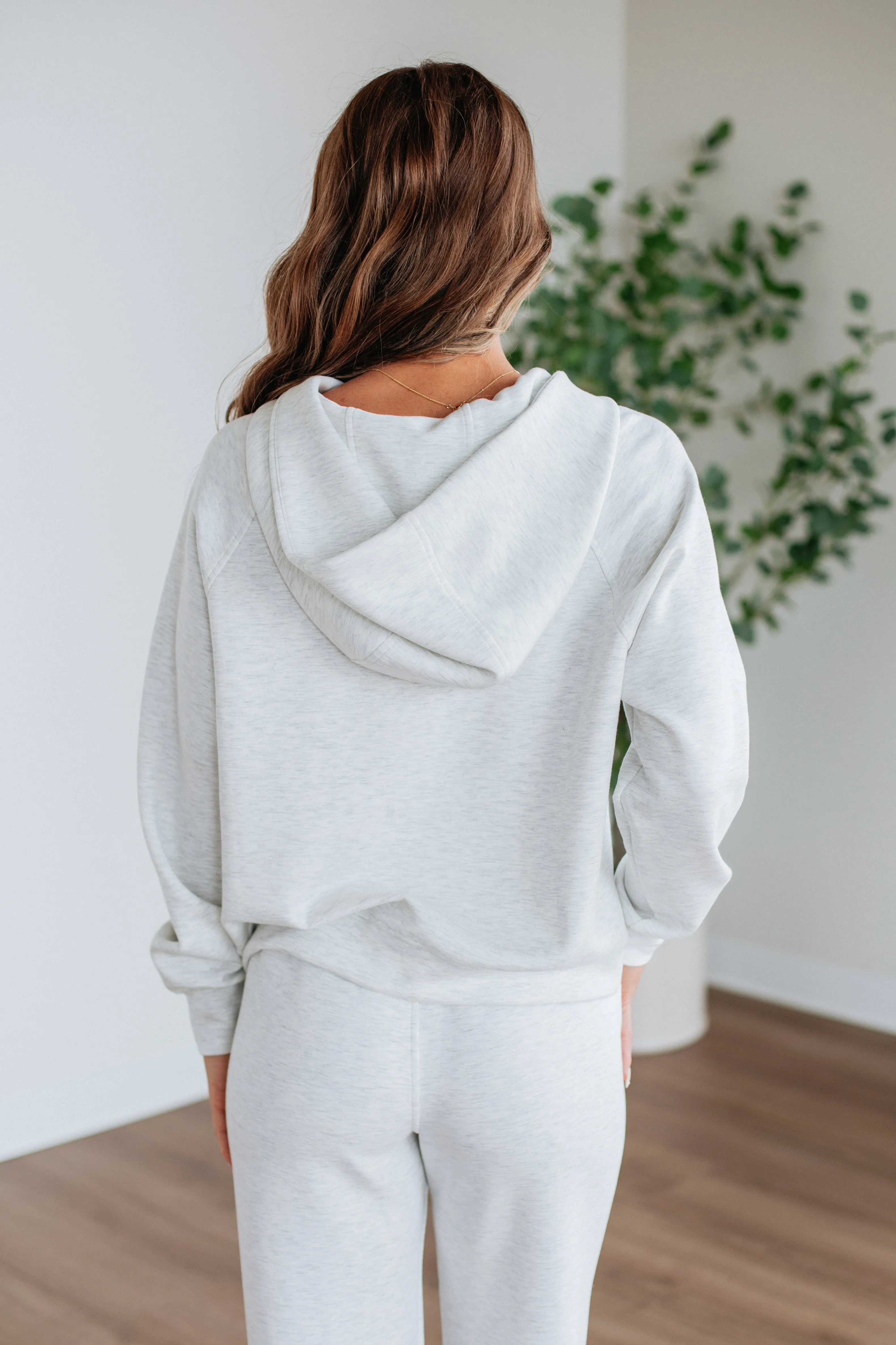 Stylish Fashion Aubrie Half-Zip Pullover - Grey Melange