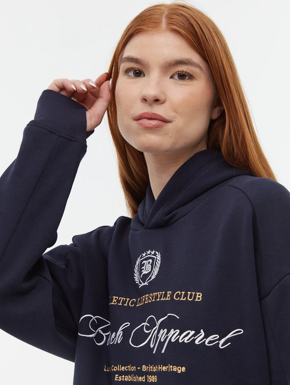 Contessa Script Graphic Oversize Hoodie MoistureWicking Fabric