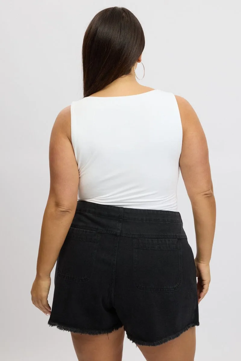 Winter Wear Team Edge White Bodysuit Sleeveless Supersoft