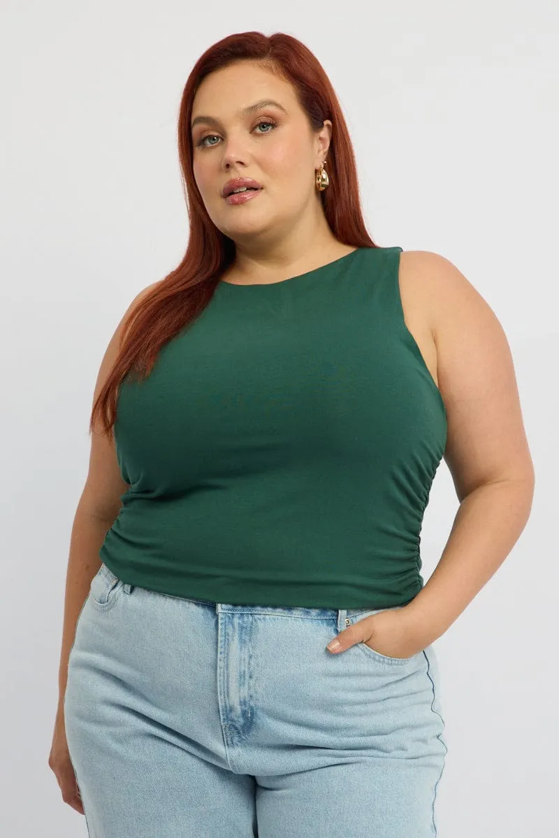 Soft Socks HypoallergenicFabric Green Tank Top Boat Cotton Span