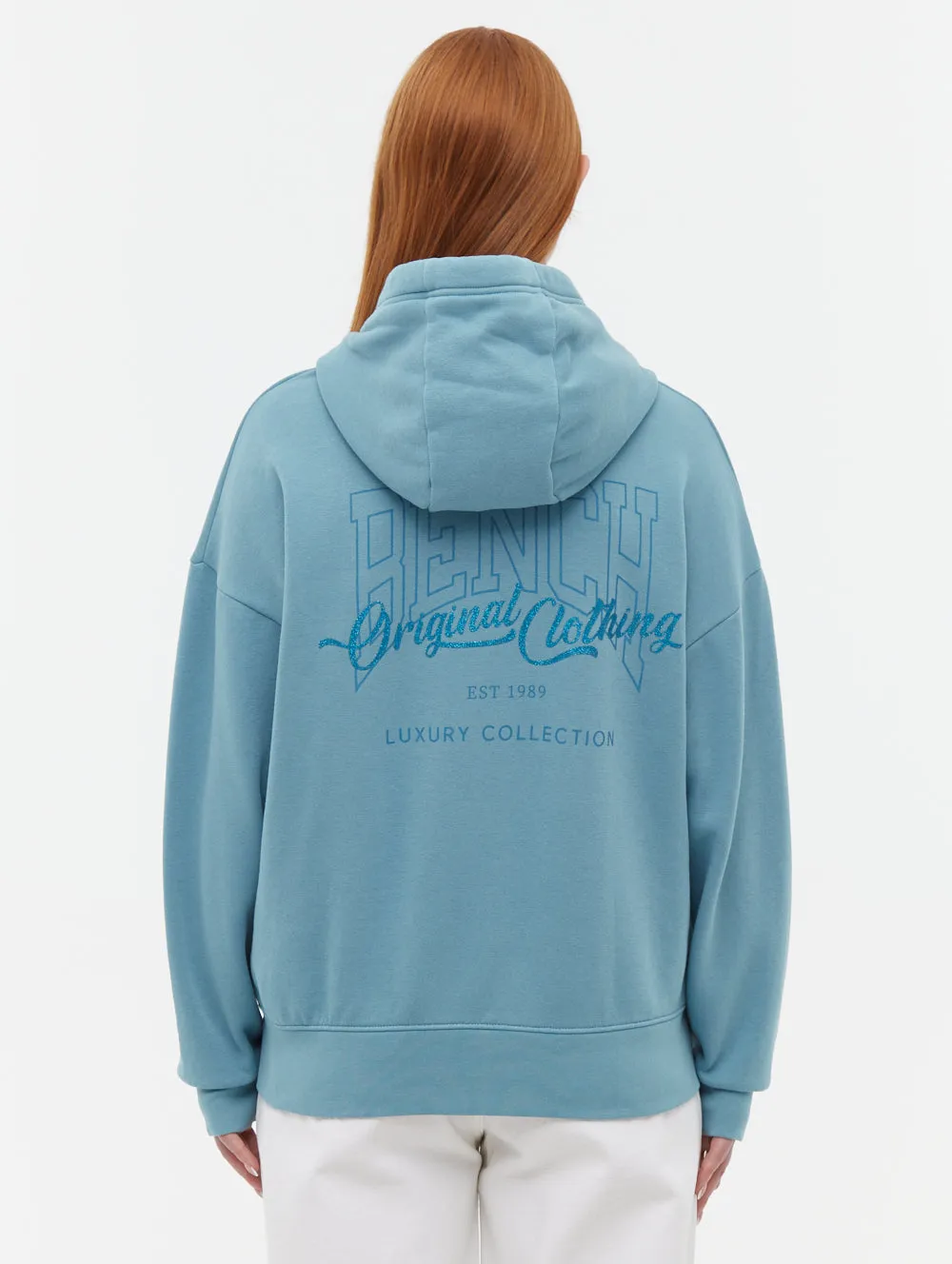 StainReleaseCoating Zira Athletic Logo Zip-Up Hoodie