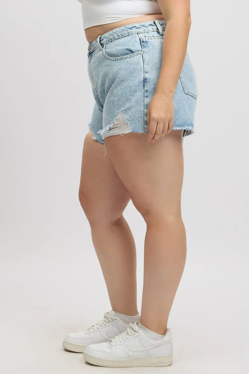 DurableSeams Denim Relaxed Shorts High Rise