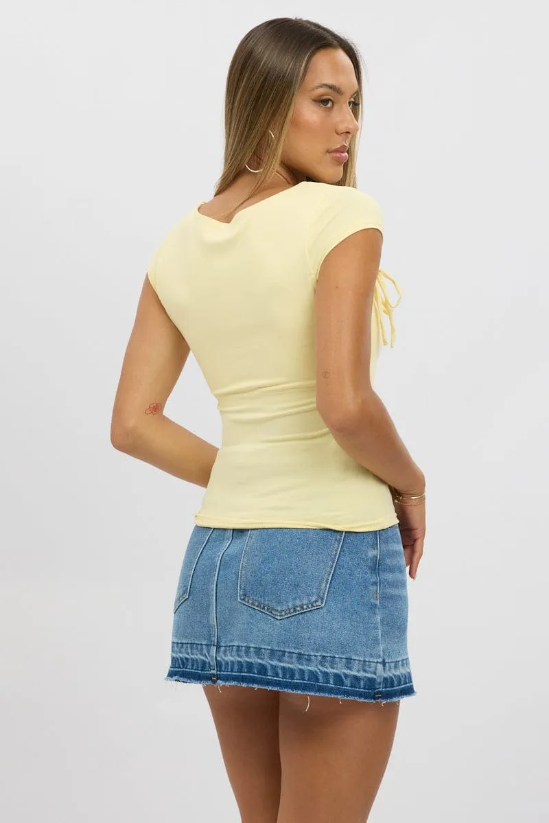 Neat Edge Trust Glow Yellow Supersoft Tank Scoop Neck Ribbon