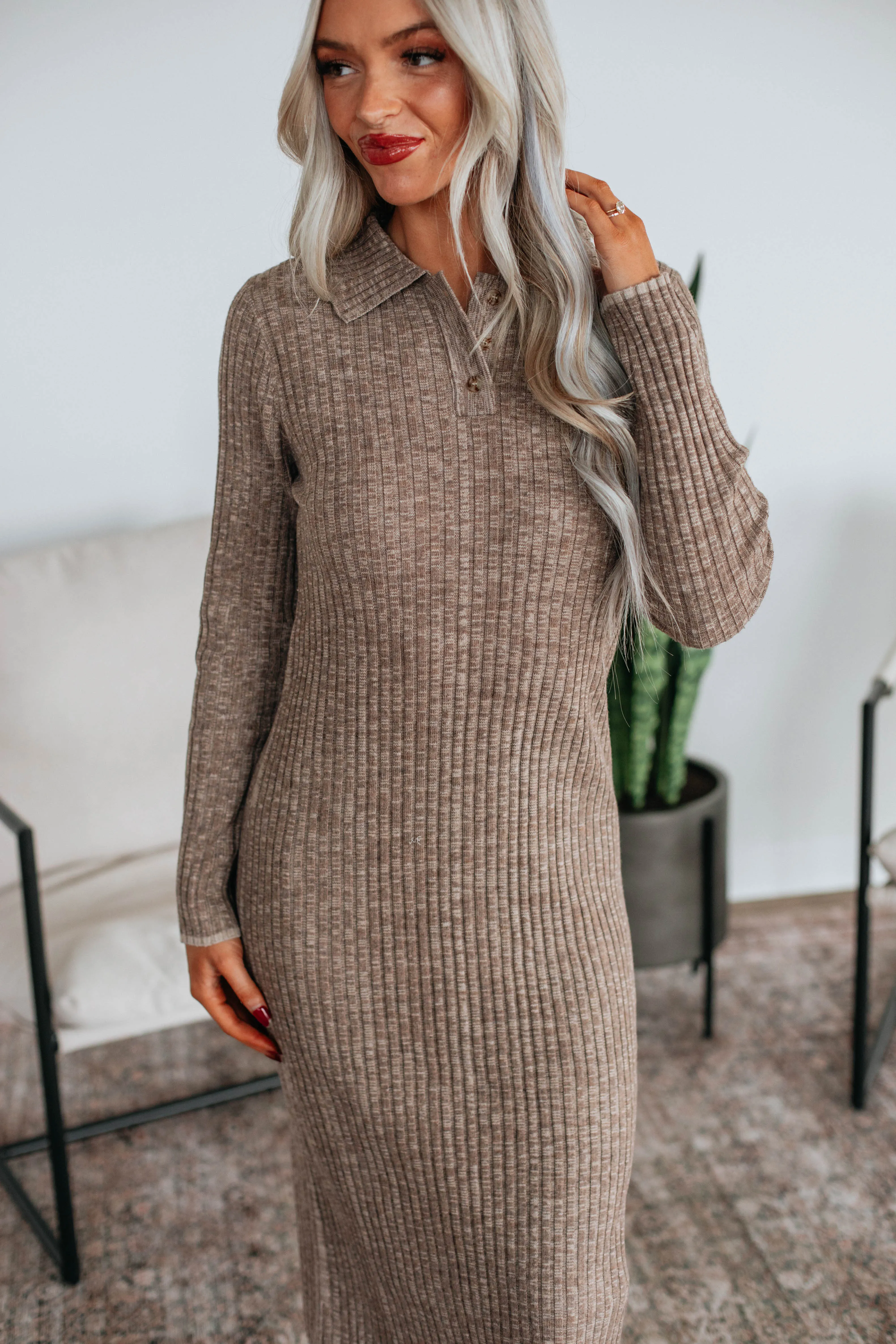 Anti Snag Fabric Marza Sweater Dress