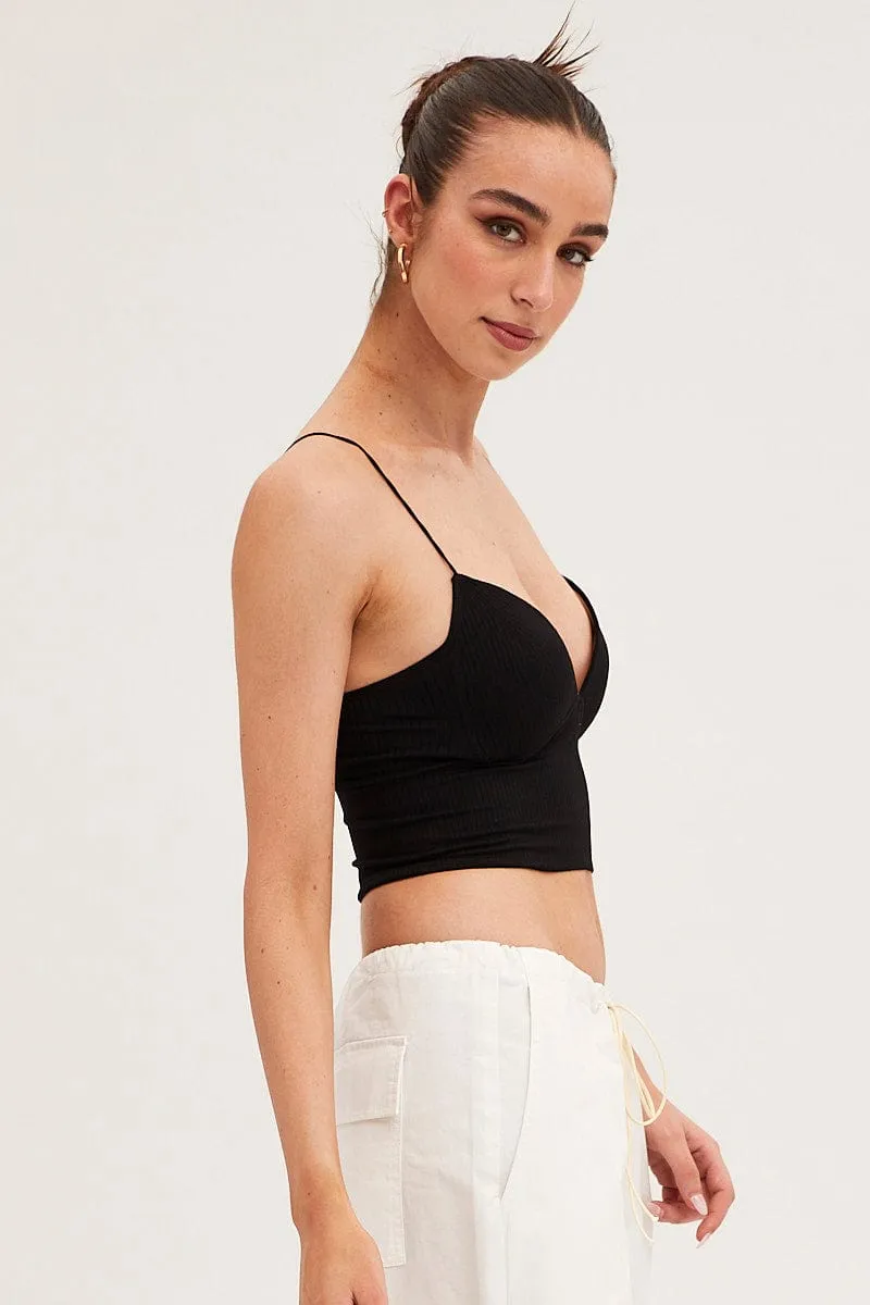 Relaxed Layer Black Bralette Seamless
