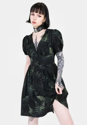 Fernery Button Up Corset Mini Dress Stage Hot Diagonal Draping Effect