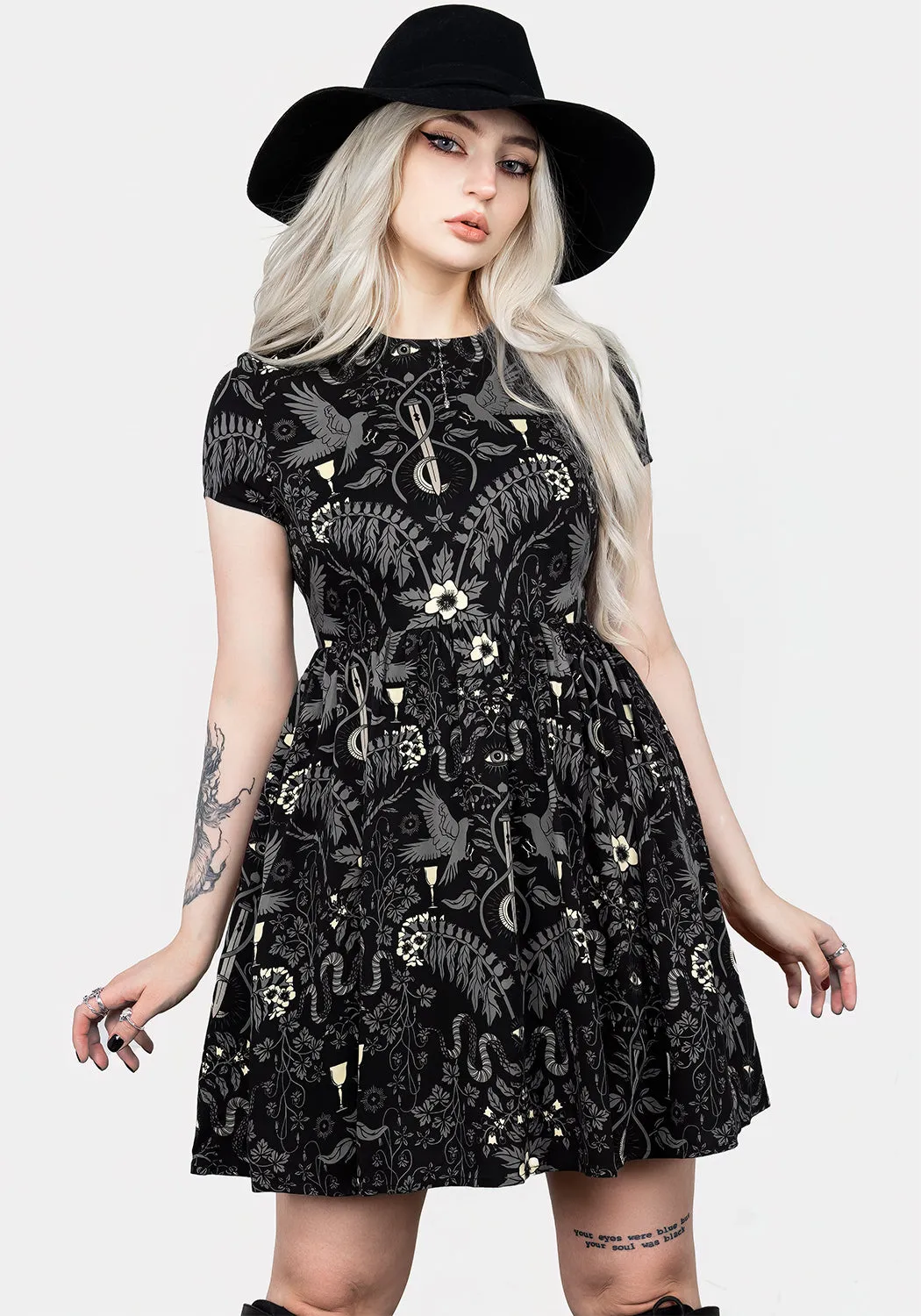 High Energy Fashion Essential Hecate's Garden Skater Mini Dress