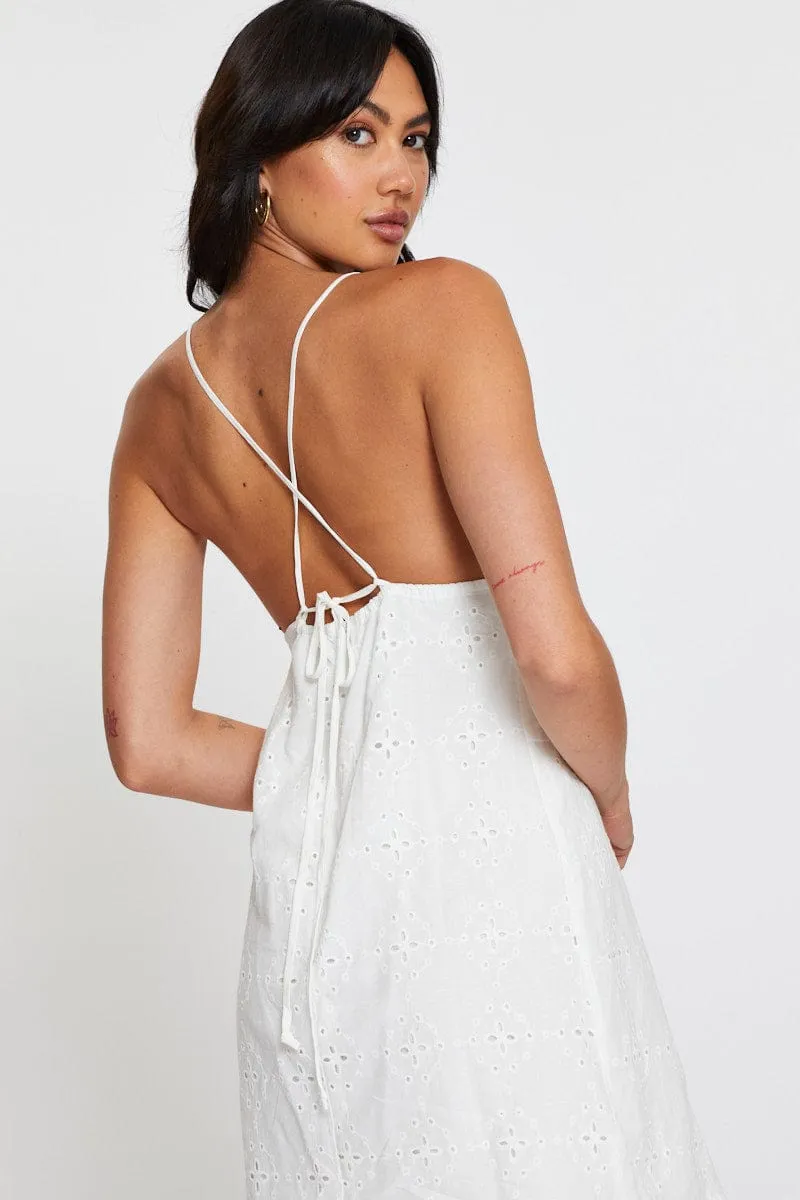 Comfortable Style Vibrant Fashion Look White Mini Dress Sleeveless