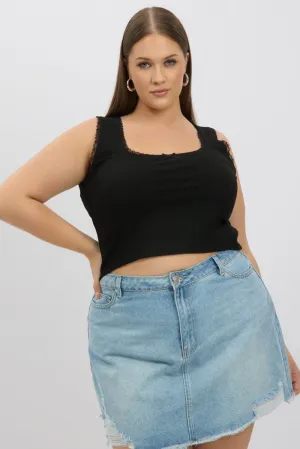 Soft Sweater Black Tank Top Sleeveless