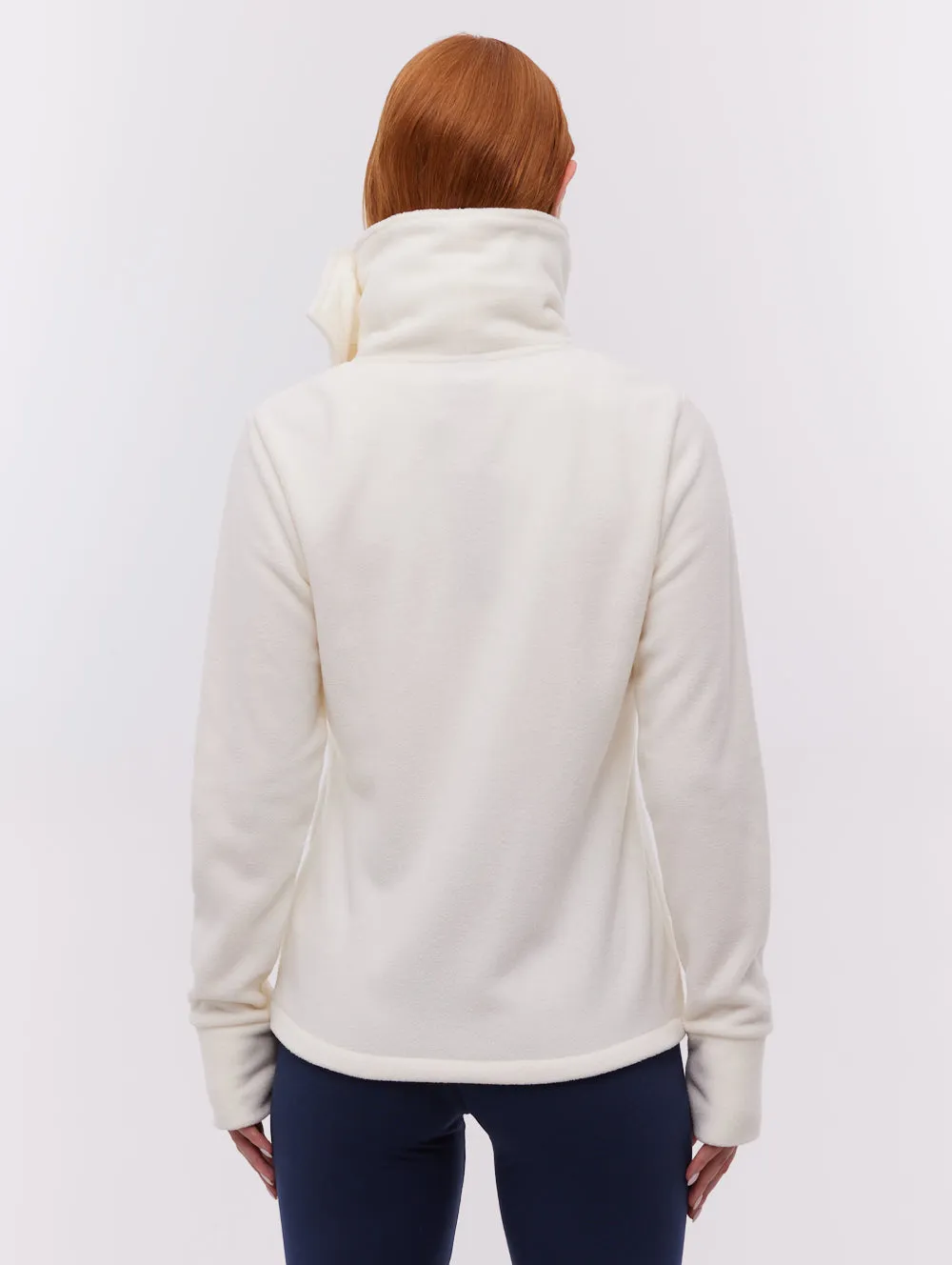 World Glow Heska Wrap-Neck Zip-Up - White