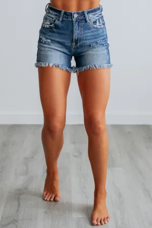 Sporty Chic Nora Risen Shorts - Dark Wash