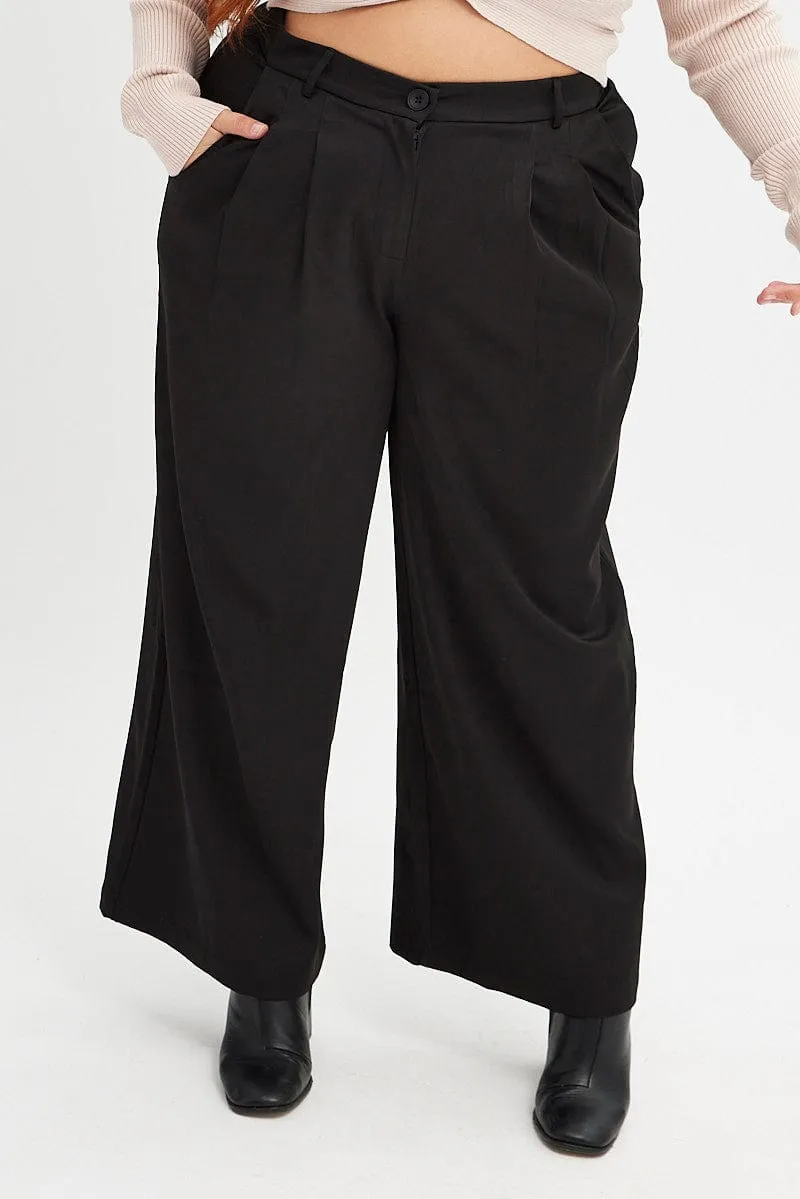 Active Performance Perfect Design Black Wide Leg Pants High Rise