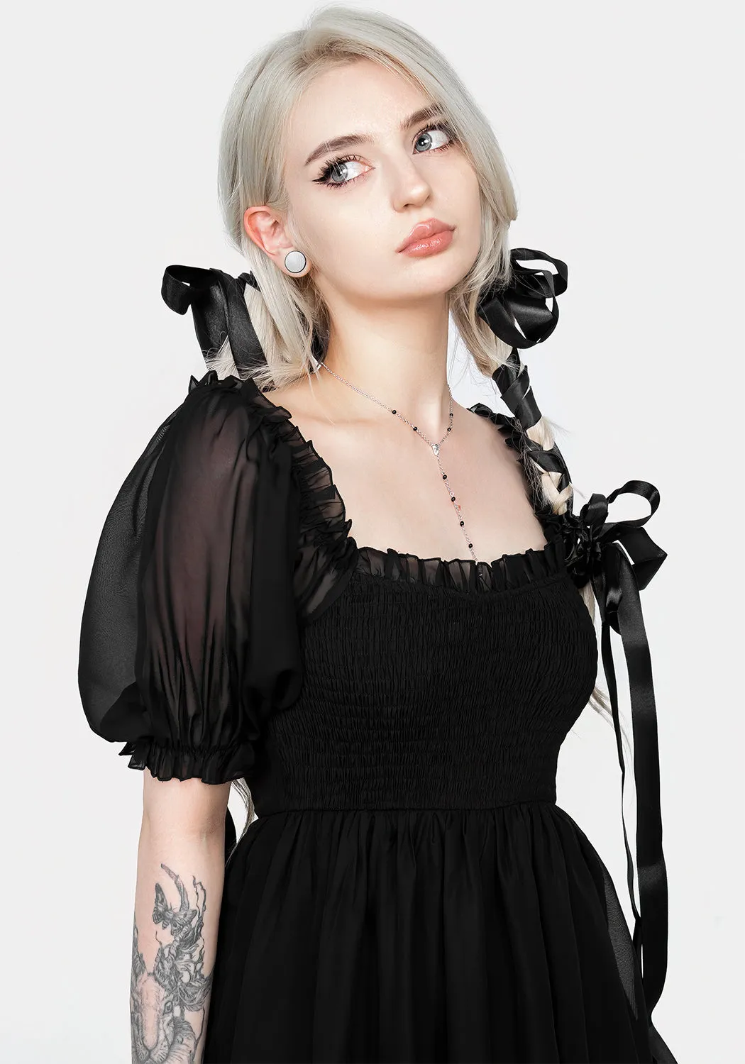 Destiny Smocked Baby Doll Mini Dress Flattering mini dress for all shapes Flattering Silhouette