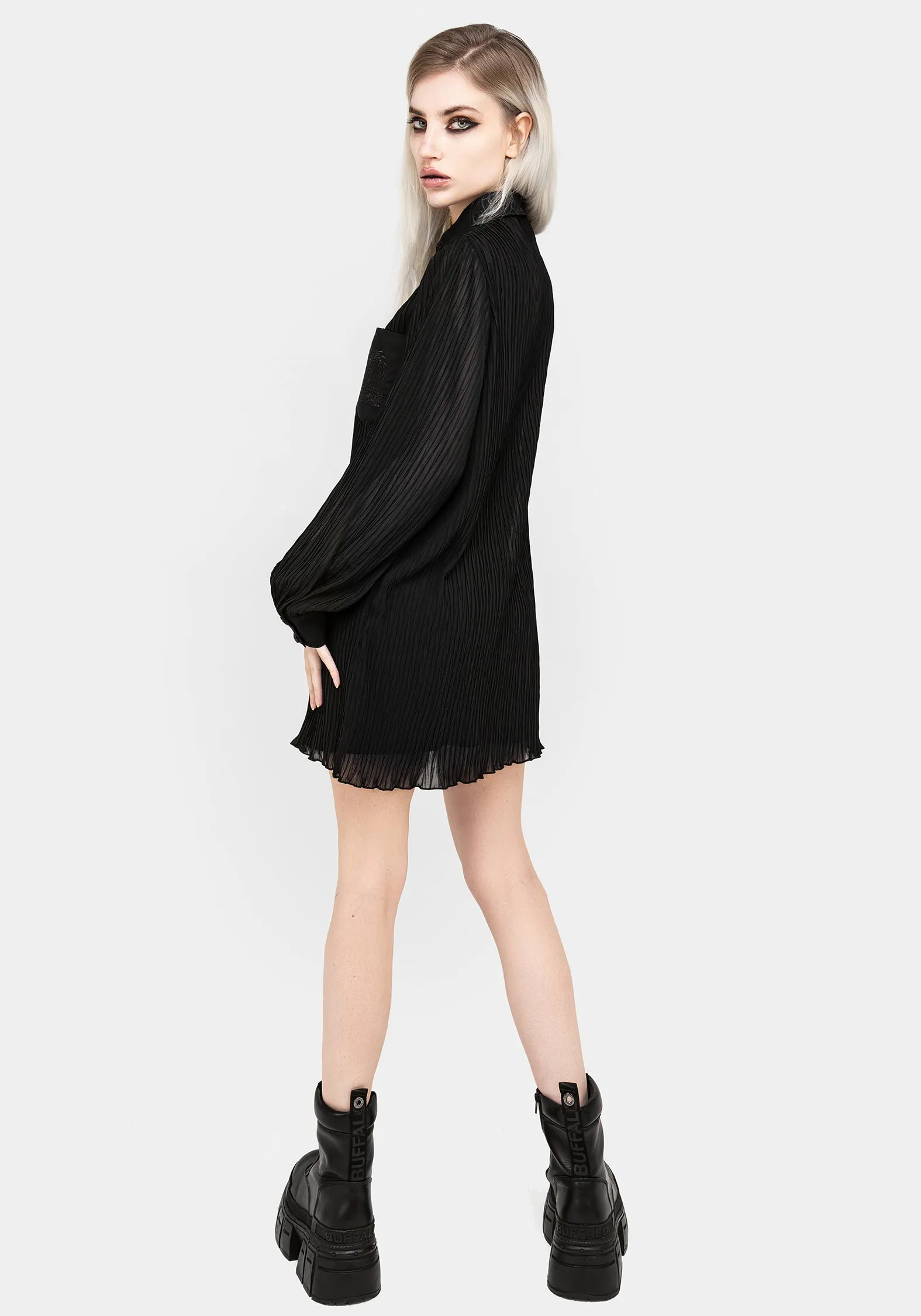 Feminine flattering short gown Edge Soft Obscura Mini Shirt Dress
