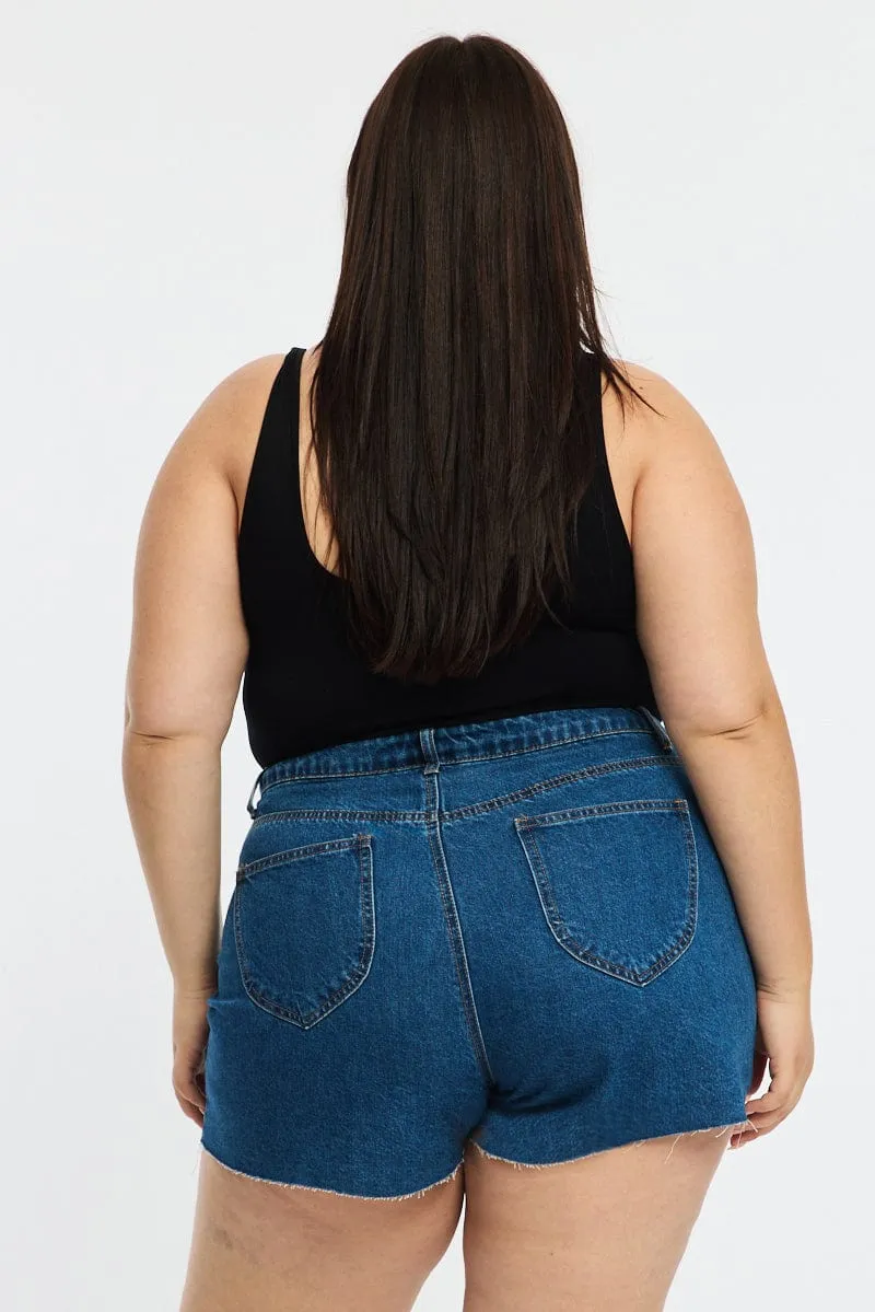 Teacher Chic Summer Ready Denim Relaxed Shorts High Rise