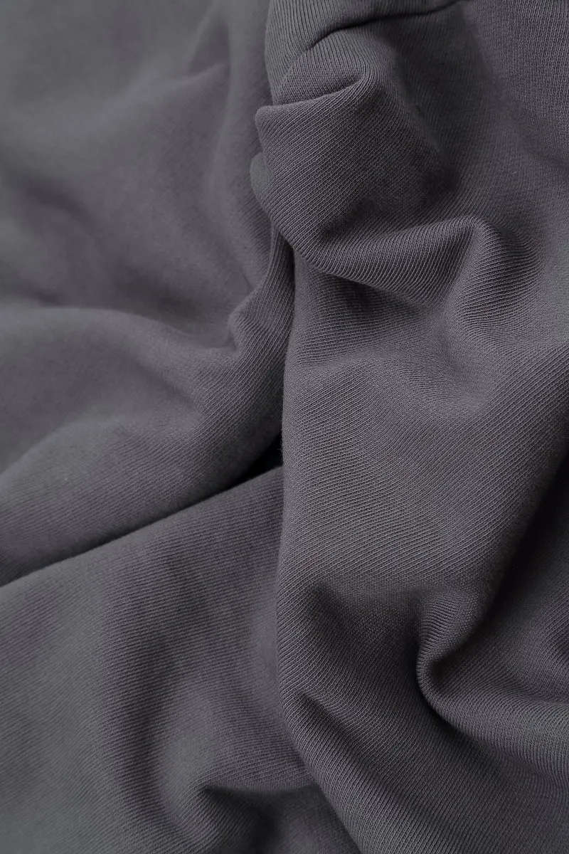 V-Neck Graphite Cotton Dress Warm Sweater Thin Core