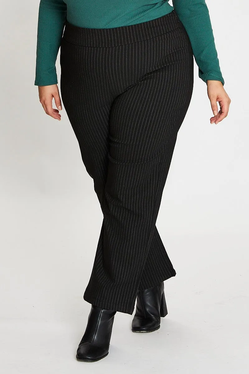 Travel Fit Stripe Mid Rise Work Pant