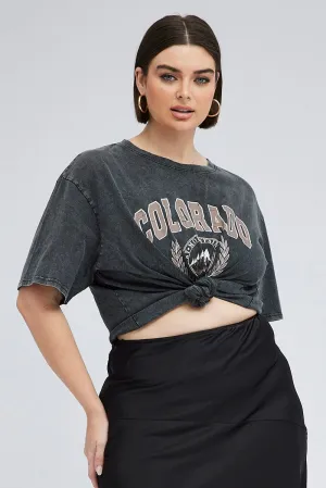 Grey Graphic T-shirt Short Sleeve Crew Neck Bold colors Summer Ready