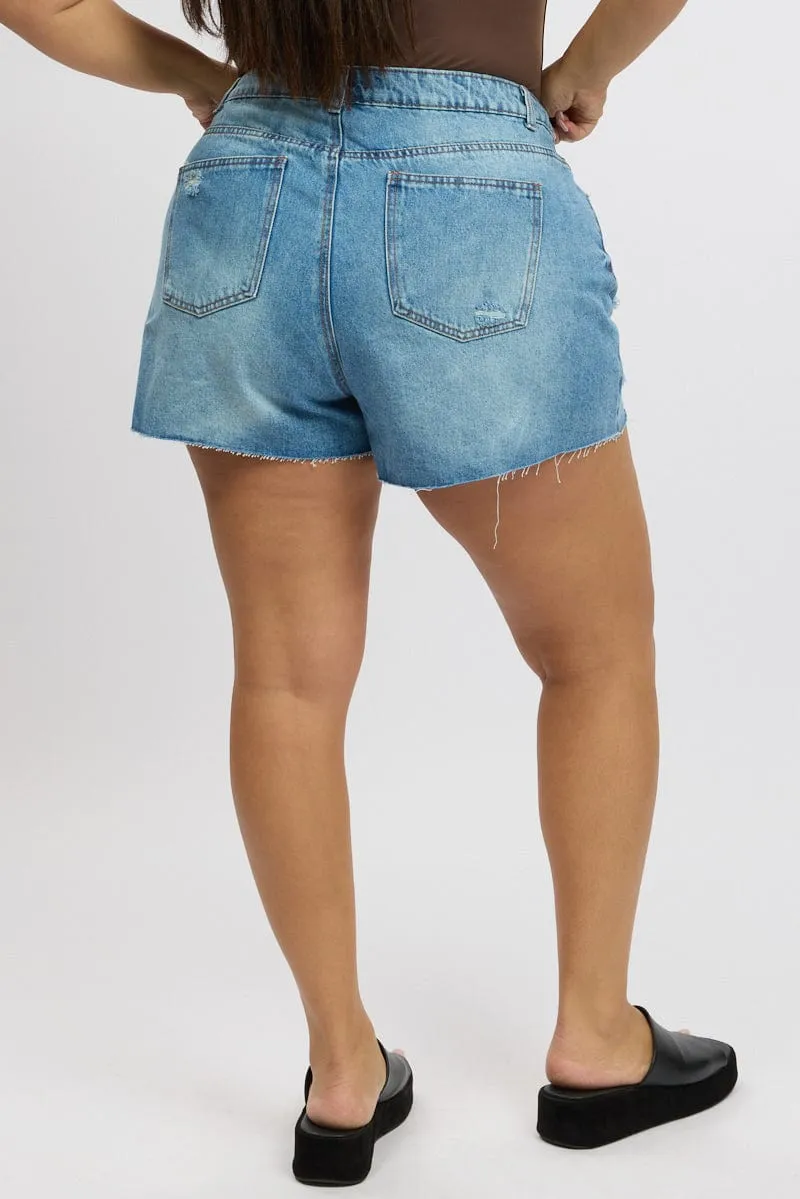 CompactKnit AntiFadeTechnology Denim Relaxed Shorts