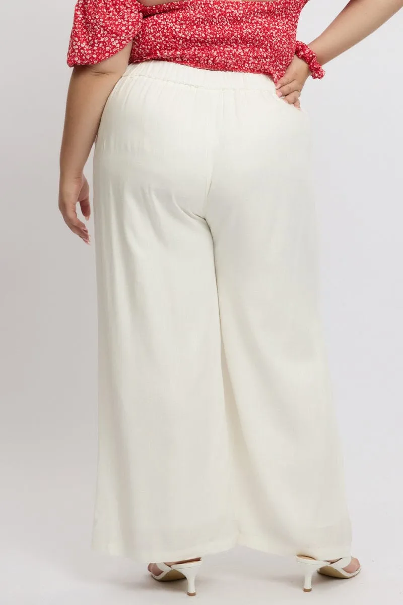 White Double Layer Linen White Pants Odor Control Technology