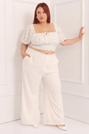 Trendy Layering Sporty Layer White Double Layer Linen White Pants