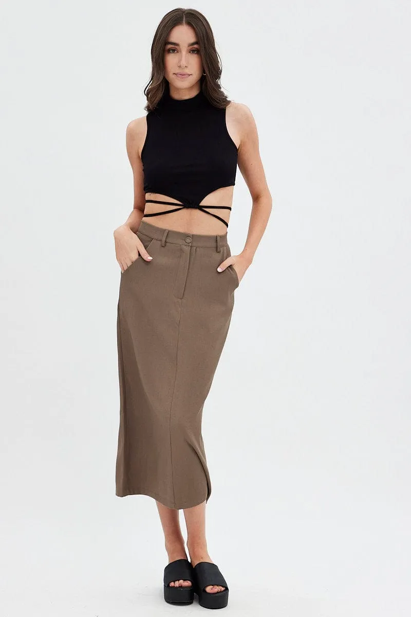Group Mood Black Cutout Tank Top