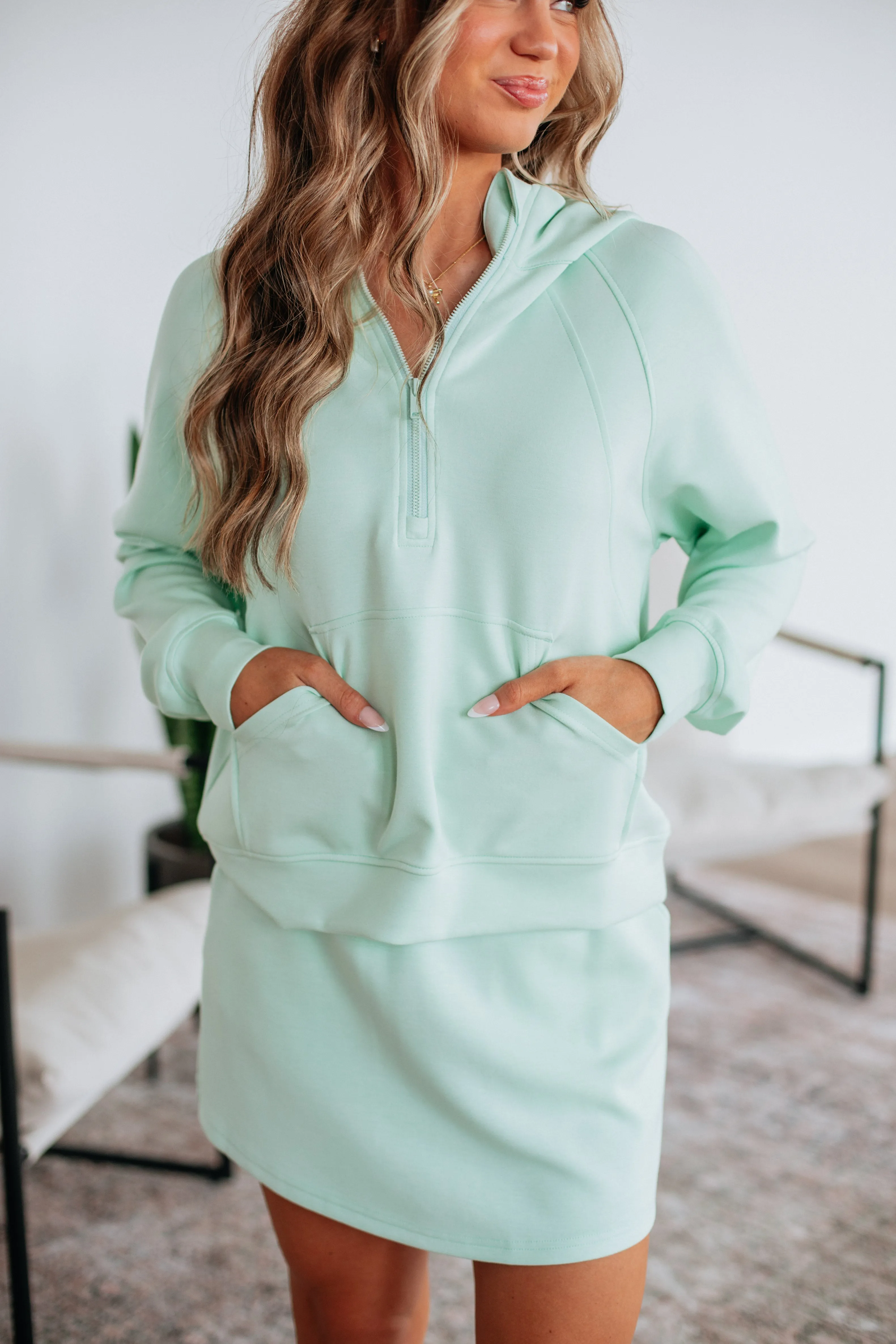 Aubrie Half-Zip Pullover - Mint Spirit Core