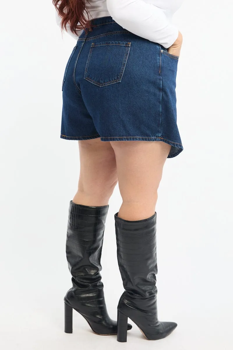 Denim Skorts High Rise Outfit Combo Daily Style