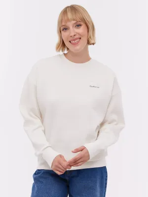 Gerna Back Print Crew Neck - White DoubleStitchReinforcement