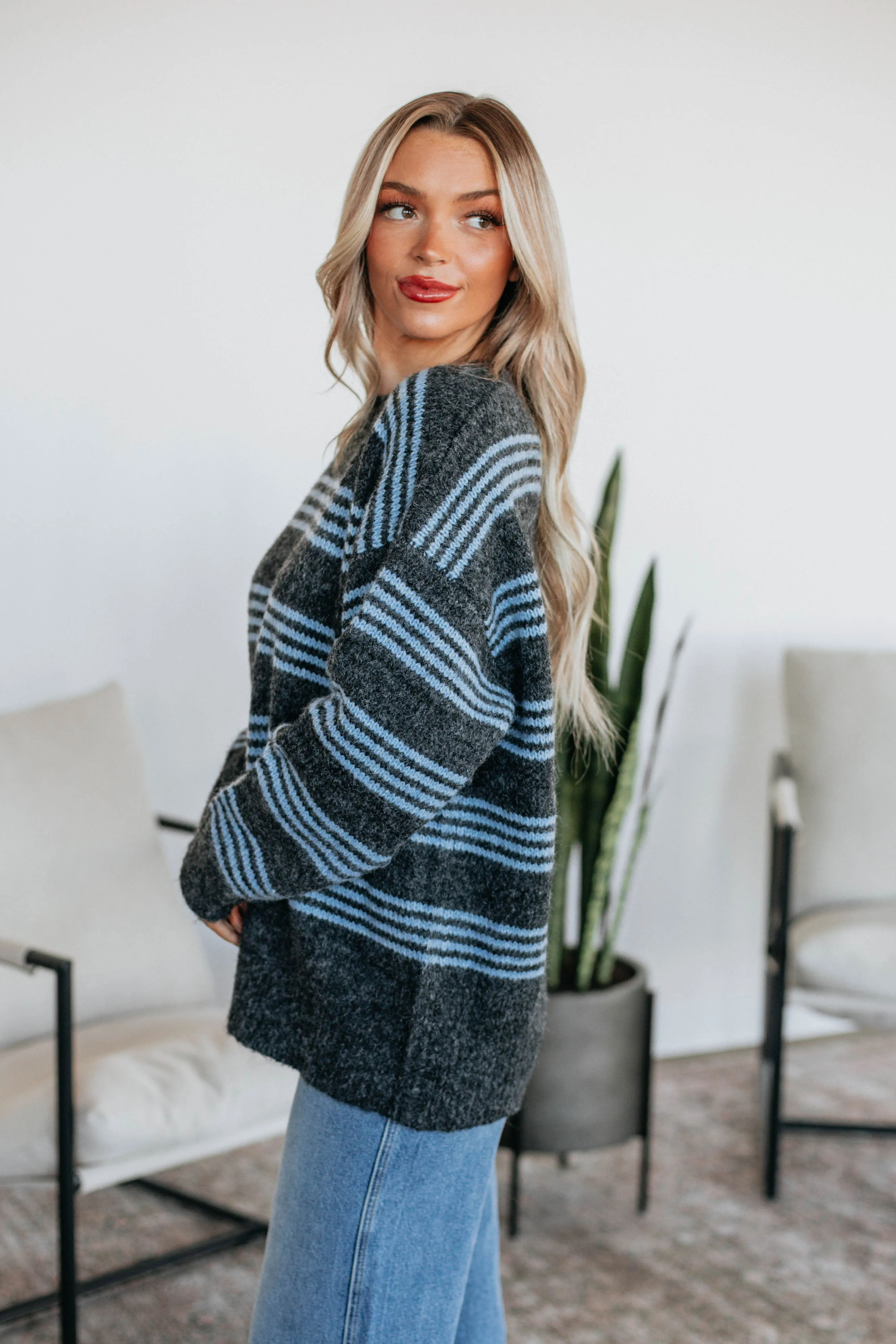 Ronnie Striped Sweater Comfy Trend Essential Warmth