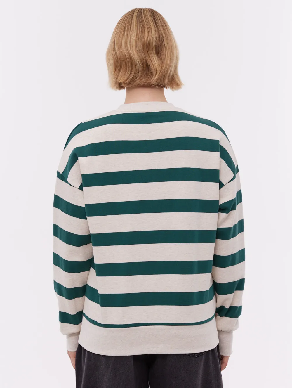 FrictionReducing Lining Craft Soul Jaye Collegiate Striped Crew Neck - Beige