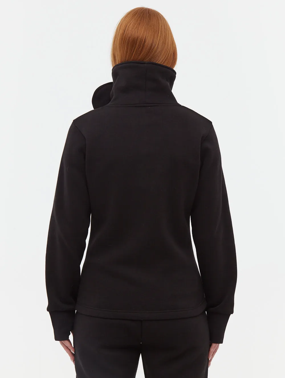 Haylo Wrap Neck Zip-Up DoubleStitched Peace Glow