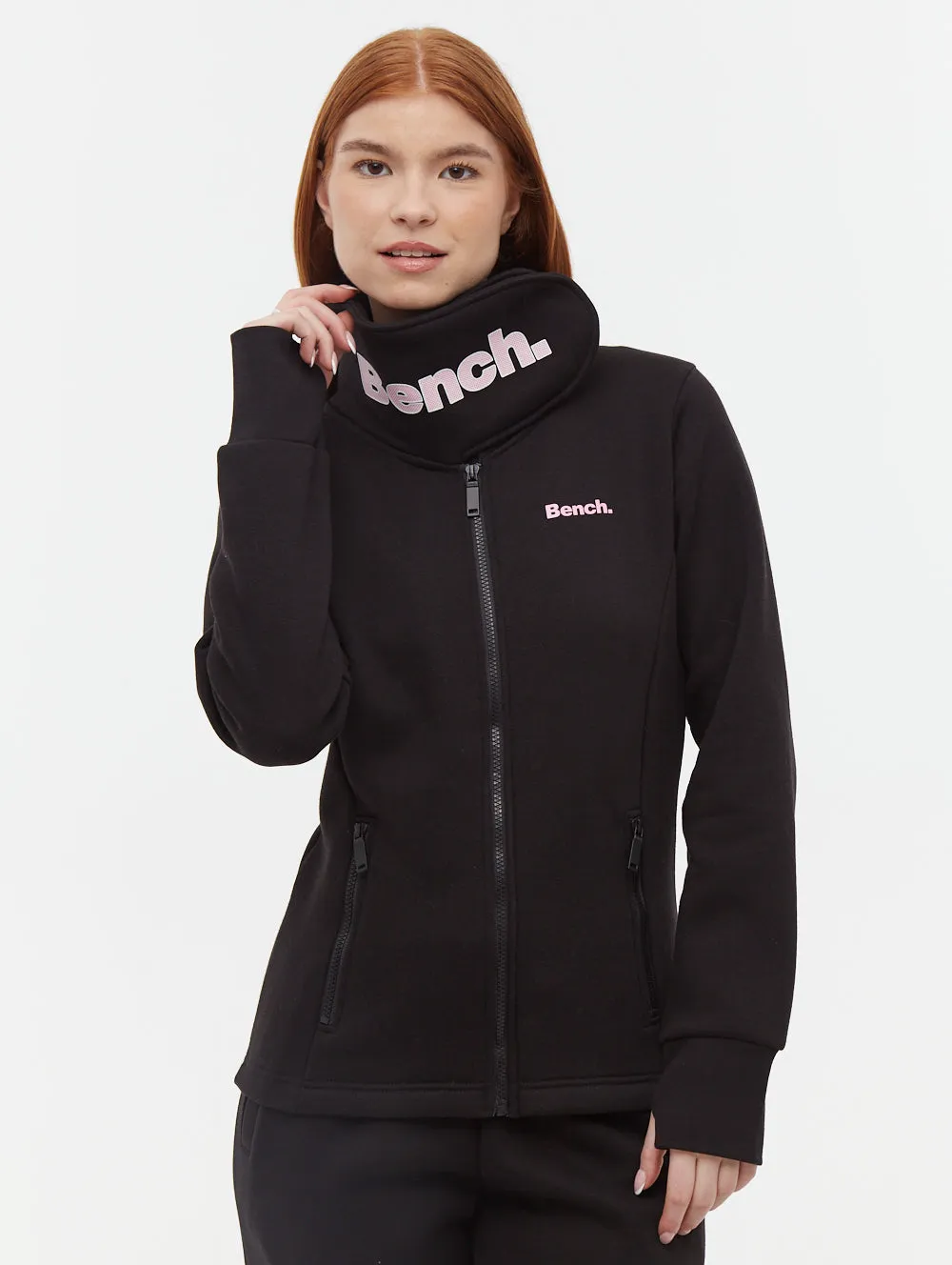 Haylo Wrap Neck Zip-Up Practical Leggings Tight Net