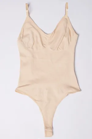 Diamond Soul Beige Seamless Backless Sculpting Bodysuit