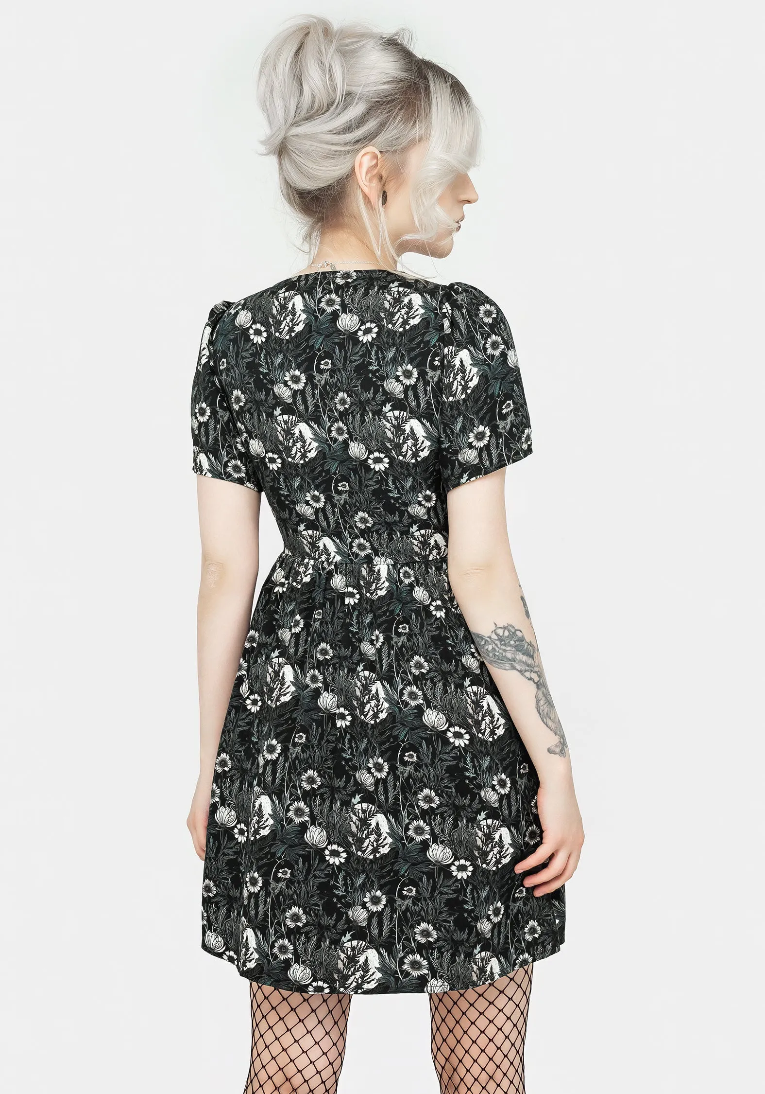 City Beat Nightbloom Collared Mini Dress