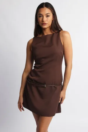 Glow Heat Playful chic outfit Brown Bodycon Dress Mini
