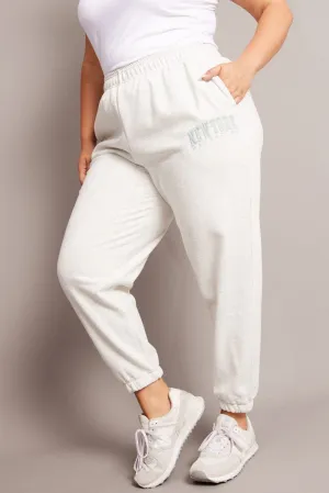 Grey Track Pants High Rise Ultimate Comfort