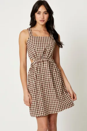 Club Rush Check Mini Dress Sleeveless Evening
