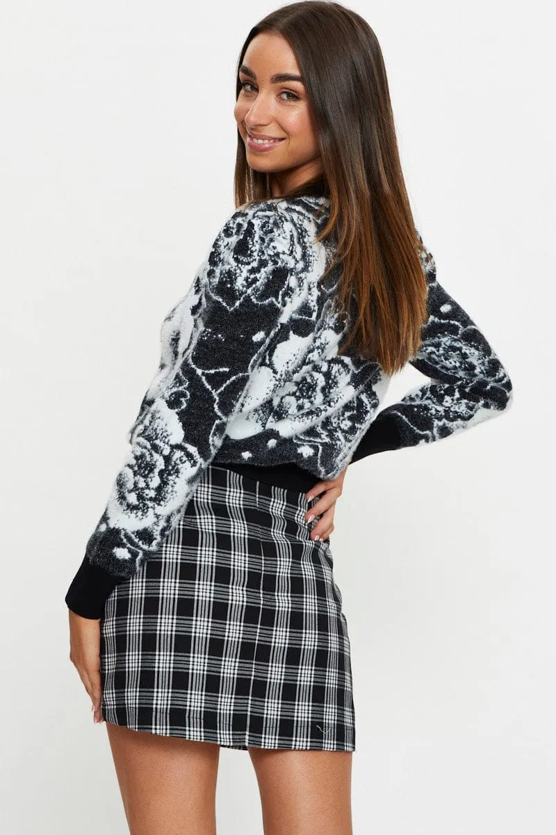 Aesthetic Look Weekend Look Check High Waist Check Mini Skirt