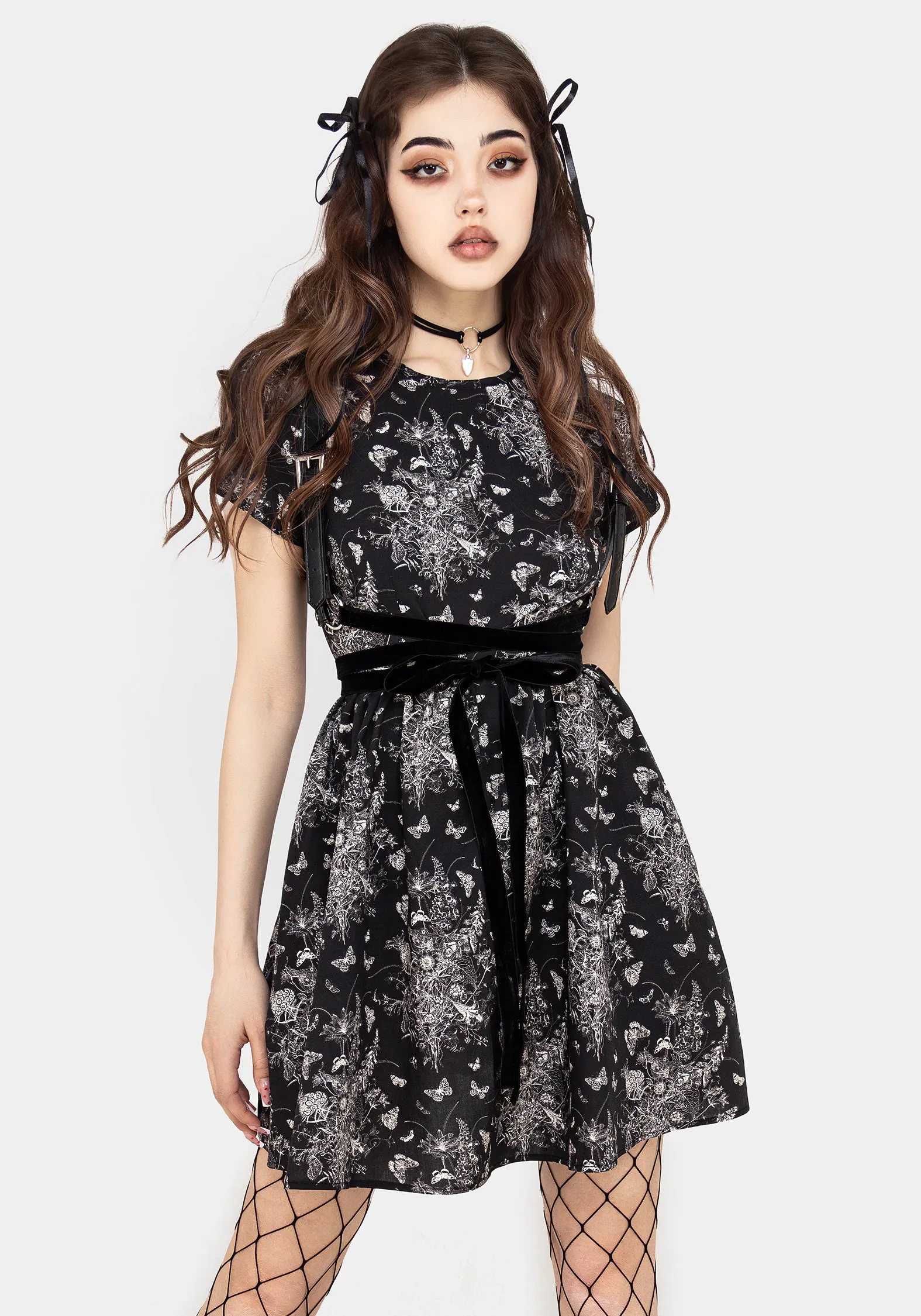 Smooth inner lining Thalia Mini Skater Dress