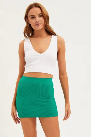 Green Mini Skirt Seamless Light Mood