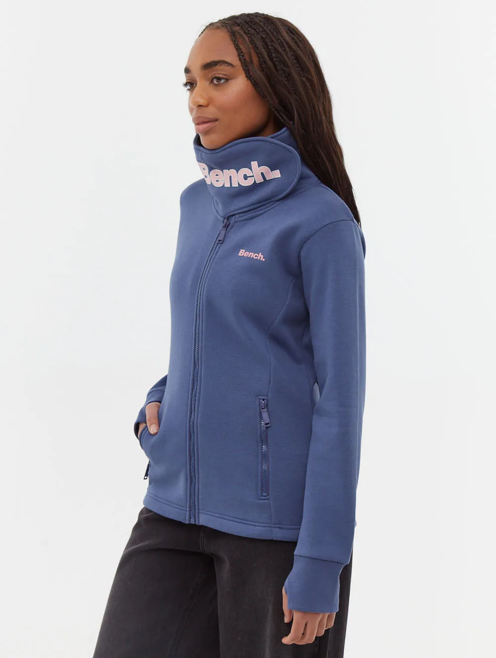 QuickAccessPockets Warm Jacket Haylo Wrap Neck Zip-Up