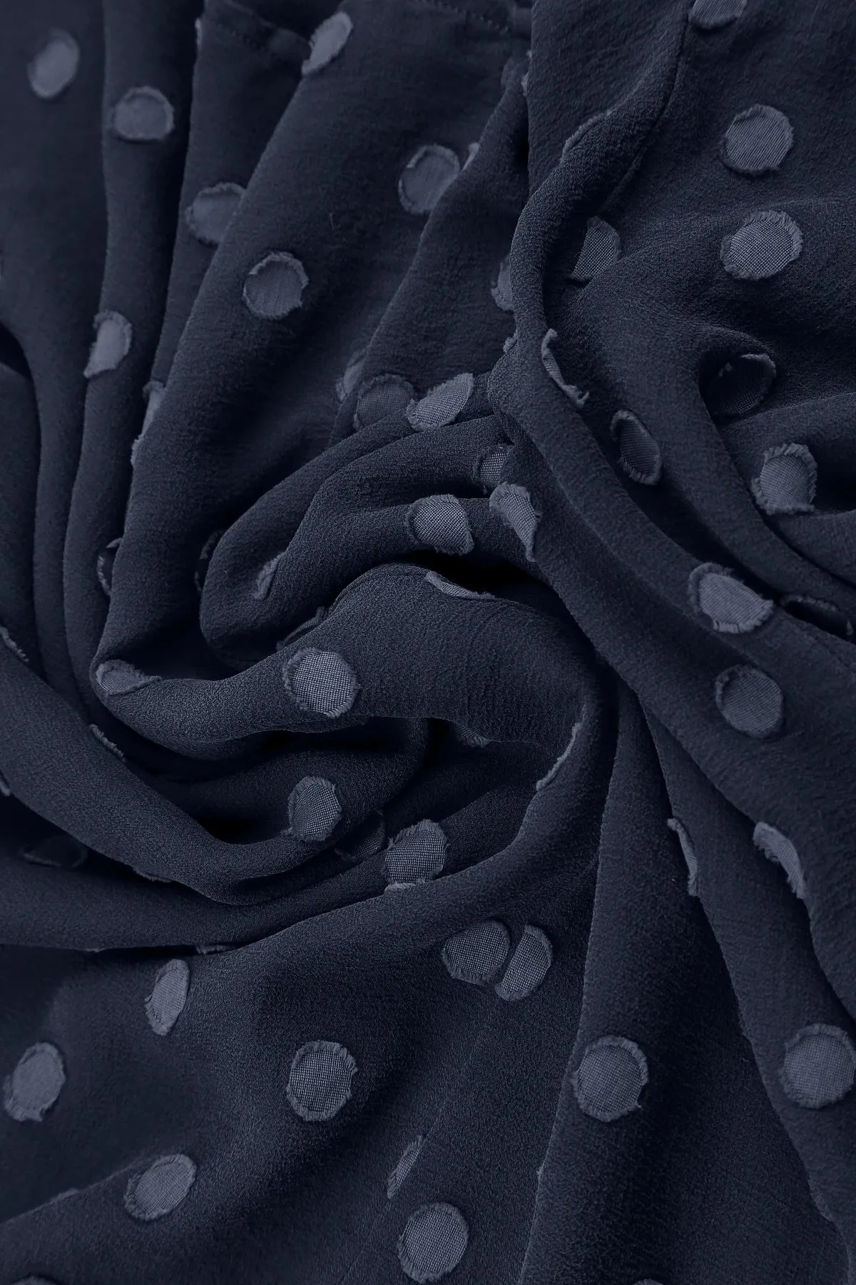 Layered Dotty Slate Blue Silk Dress Street Edge