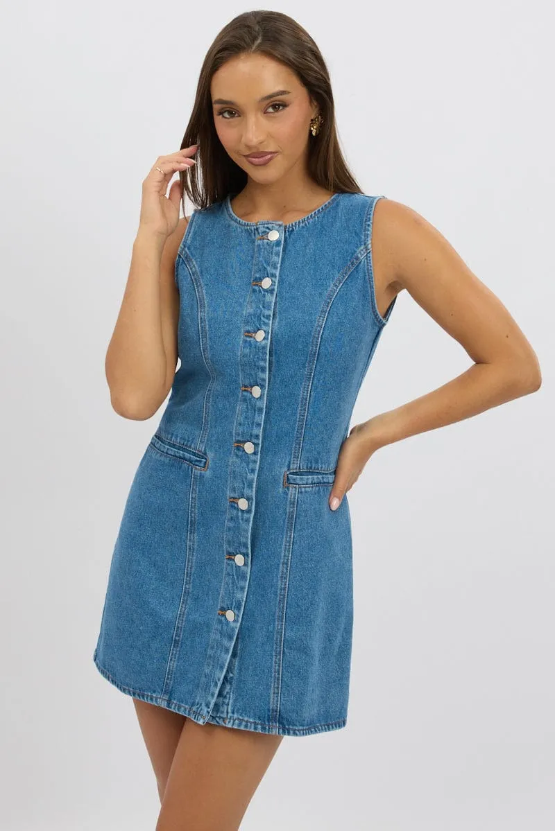 Runway Vibe Cozy Style Wear Denim Bodycon Dress Mini
