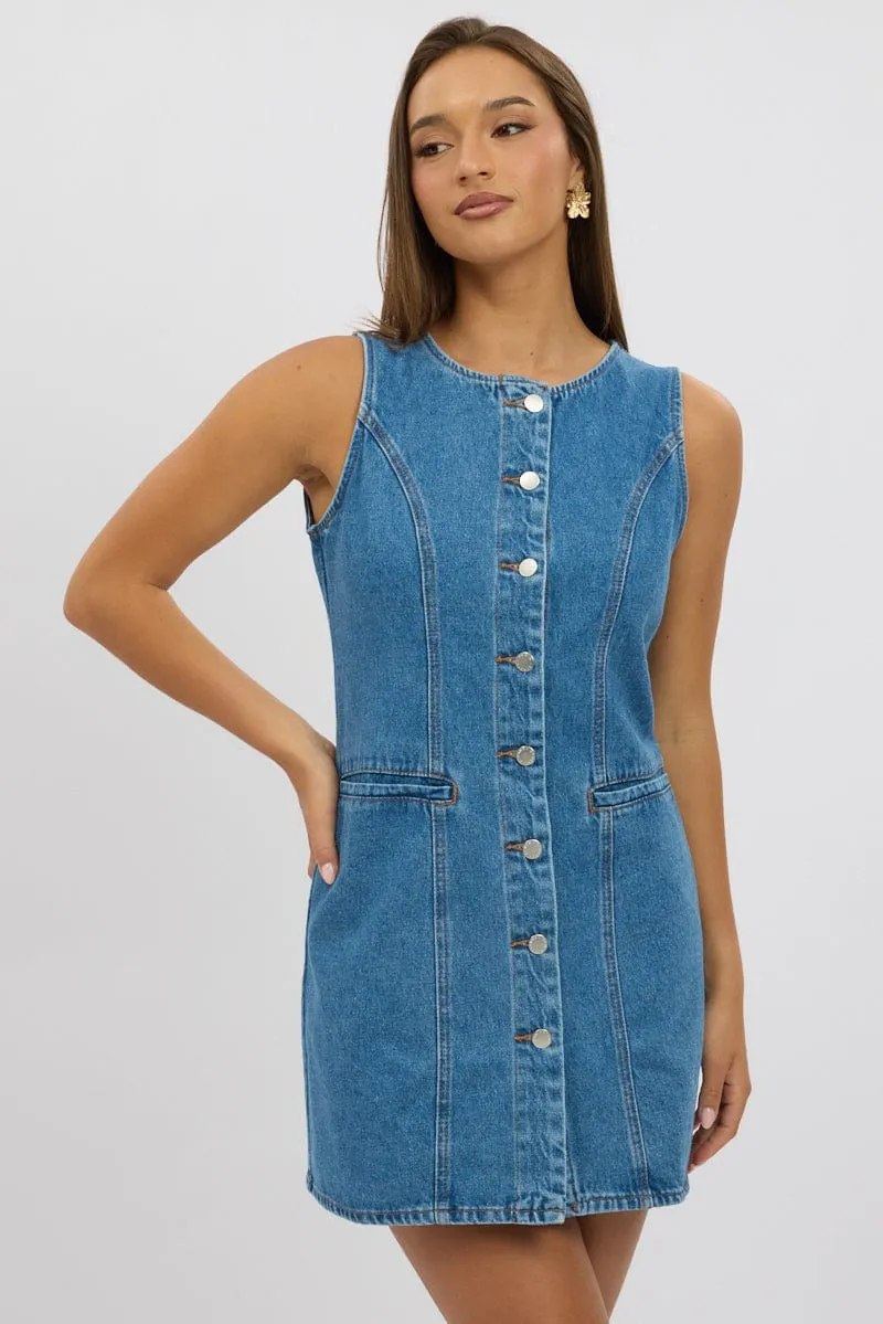 Denim Bodycon Dress Mini Urban Star
