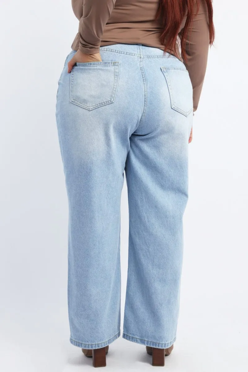 Stretch Unisex Wear Classic Wear All Rounder Denim Straight Jeans Mid Rise