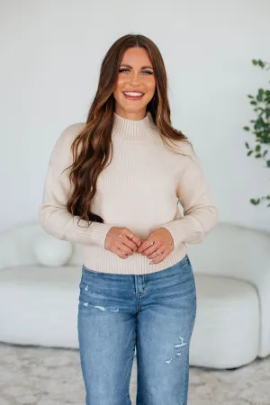 light layering Knitted Layer Maya Mock Neck Sweater
