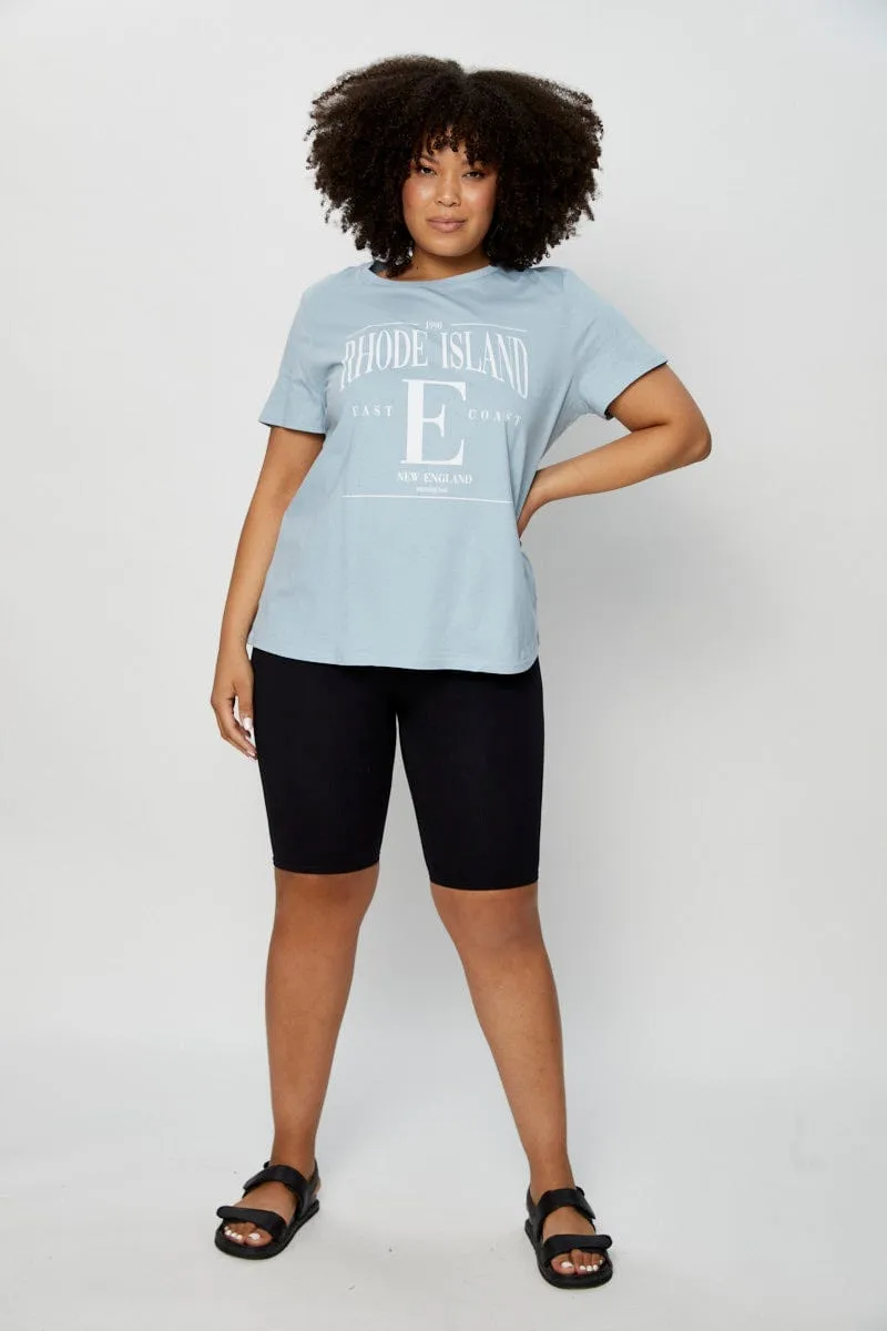 Brown Graphic T-shirt Crew Neck Oversized Cut City Casual