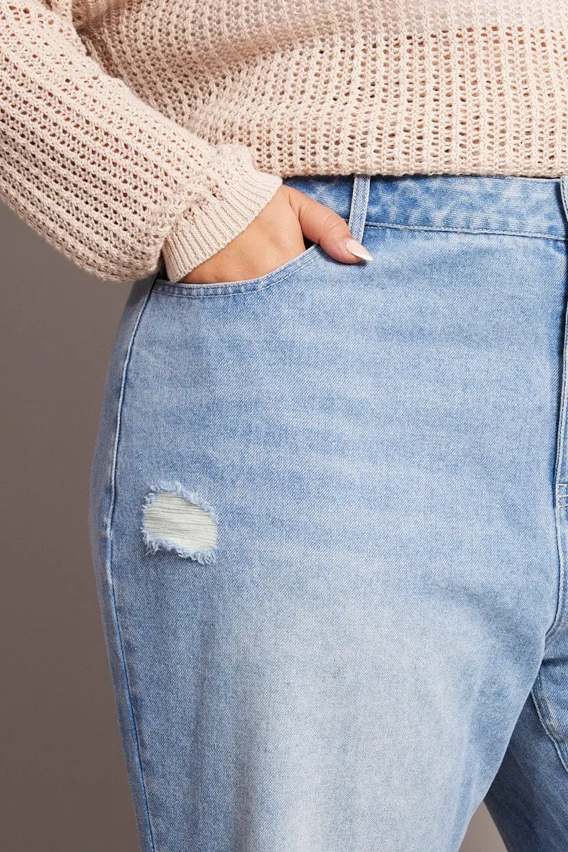 Denim Baggy Jeans High Rise Everyday Use